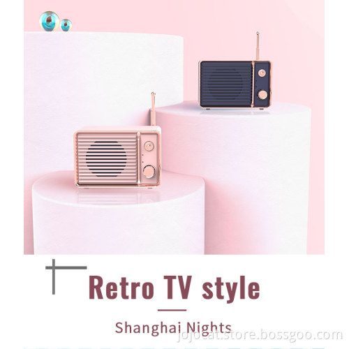Rechargeable Retro TV Speaker Mini Vintage Speaker